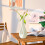 Vit svart plastvas keramisk look 1 st 4