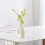 Vit svart plastvas keramisk look 1 st 5