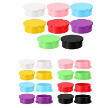 24 Pack Glass Vial Protective Vial Caps 3ml & 5ml Reusable Vials Covers Lids Cover Leak and Dust Proof Cap Storage Boxes