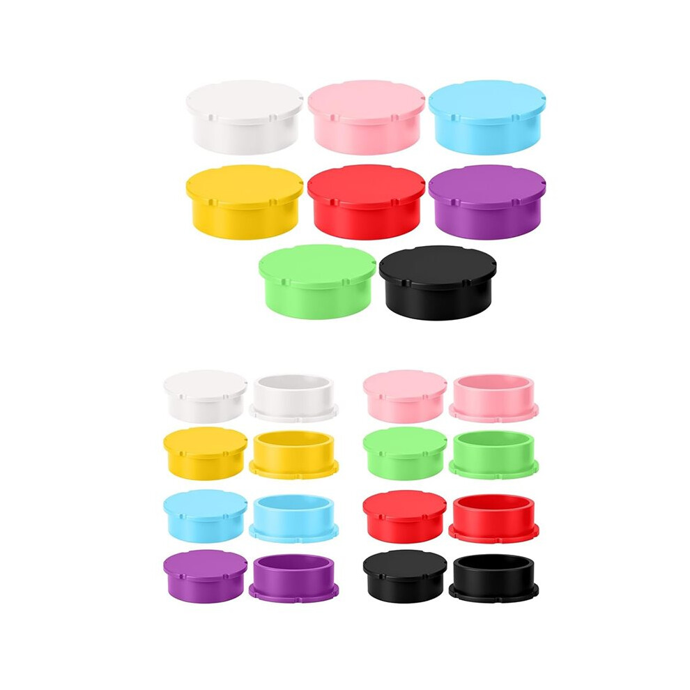 24 Pack Glass Vial Protective Vial Caps 3ml & 5ml Reusable Vials Covers Lids Cover Leak and Dust Proof Cap Storage Boxes