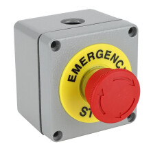Box 1 Button Emergency Stop Control Operation Box IP66 Dustproof Waterproof
