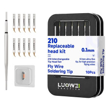 LUOWEI LW-210F Flying Wire Pointed Soldering Repair 0.1mm ULTRA-FINE Replaceable Jumper Soldering Heats Quickly B