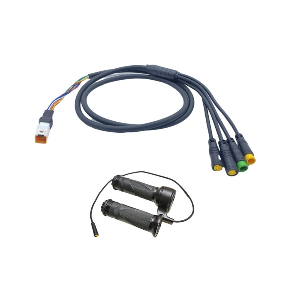Photos - Cable (video, audio, USB) For Bafang Mid-Mounted Motor 1T4 Main M300 M400 M420 M620 Mid-Mounted Motor Main 1T4UART+PT-1 Throttle