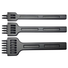Juego de Cinceles de 6 mm con Dientes de Garra, 2/4/6, para Coser Cuero y Perforar Agujeros Redondos, Ideales para Manualidades en Cuero.