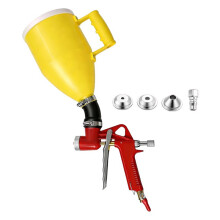 Drywall Texture Sprayer with 4mm 6mm 8mm Nozzles & Elbow Adapter, Hopper Spray with 3L Hopper for Wall & Ceiling Texture