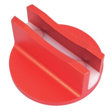 Pavé Magnétique Universel pour Cric, en Aluminium Rainuré et Fendu, Adaptateur de Rail de Châssis à Souder par Pincement, avec  Fente Rouge