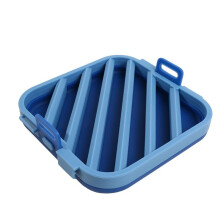 Multifunctionele Grillpan, Bakaccessoires voor in de Keuken, Heteluchtfriteuse met Olieregeling, Blauw Siliconen Barbecuerooster
