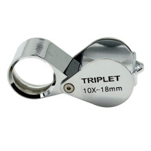 18 mm Ficklupp Förstoringsglas för Smycken, Hopfällbart Lupa Triplet Juvelerare Ögonglasverktyg 10x