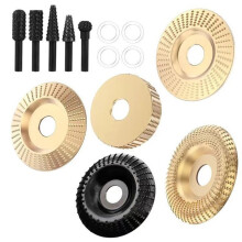 14pcs Woodworking Carving Wheel Polishing Wheel Mult Sanding Disc Wood Shaping Tool Abrasive Disc 22mm Inner Diameter
