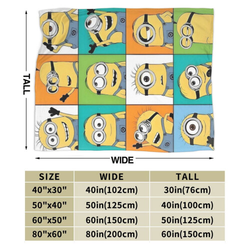 Κουβέρτα MinionS από εξαιρετικά μαλακό micro fleece 40" x 30" 1