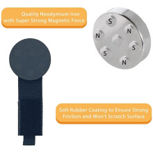 Magnetic Hook Tool Holder, Garage Storage Hooks with Extension Cord Straps for Cable,Rope,Wire,Hose,RV(Dia.2.59",4 Pcs)