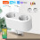 WiFi  Socket Dual Outlet 16A EU 2-in-1 Timing Socket Tuya  Life Remote APP Voice Control 2