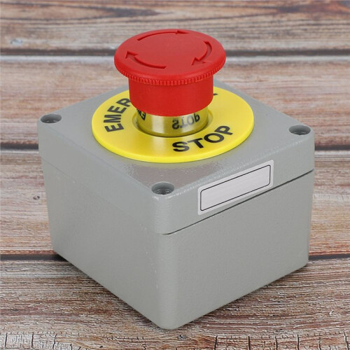 Box 1 Button Emergency Stop Control Operation Box IP66 Dustproof Waterproof 2