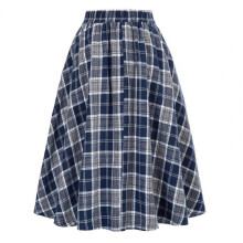 Maxirock im Vintage-Stil für Damen, lockere Passform, dehnbar