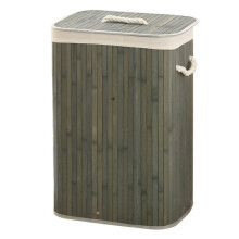 Cesta de ropa cuadrada gris