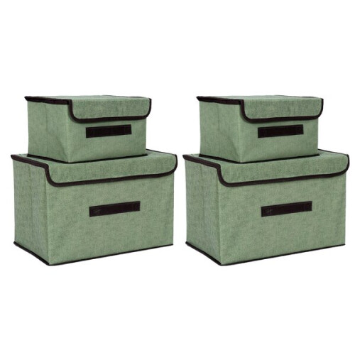 Opbergdoos, groen, 4 stuks.