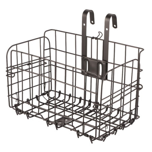 Cesta de bicicleta, preta, resistente, 1 unidade