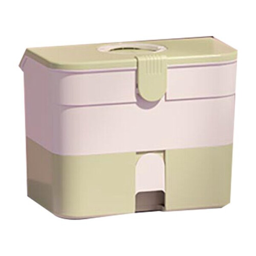 Nail polish storage box, 2 layers, green