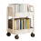 Kitchen shelf trolley, 2 layers, white, pulley + hook 1
