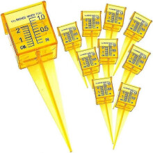 10 stuks felgele plastic regenmeters