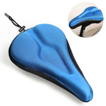 Housse de selle de vélo souple bleue