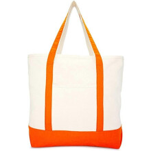 22 Zoll große orangefarbene Baumwolltasche