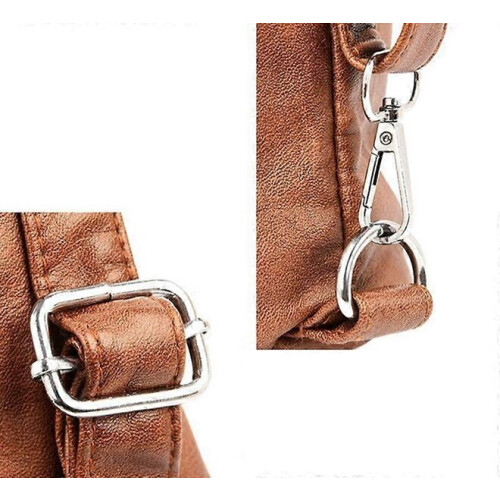 Handtasche der Mutter, einseitiger Rucksack aus weichem Leder, grau, PHRL33201