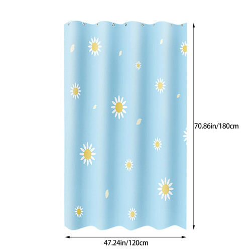 Scceatti Doublure de douche rustique bohème 180 x 119 cm en polyester 2