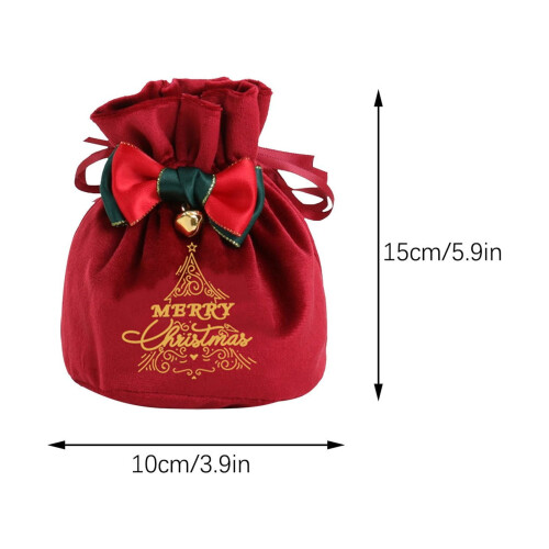 Kerstcadeautasjes van fluweel, set van 12 stuks. 2