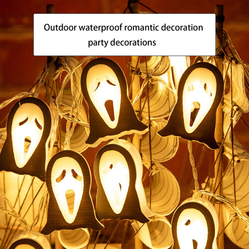 LED Halloween-ljusslinga batteridriven blinkande 2