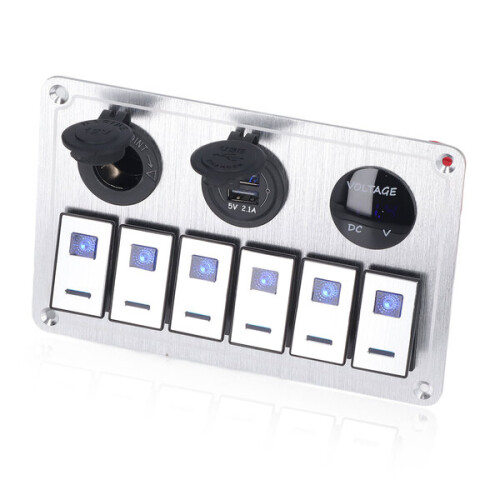 Panel de interruptores para cargador USB doble de coche 1