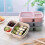 Bento Lunch Box Reusable 3-Compartment Plastic Container 4