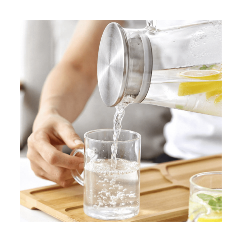 Glaskaraffel, Vandkaraffel med låg, Varmeborosilikatkaraffel 1