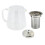 Borosilikatglas tekande med rustfrit stål infuser 380 ml 2