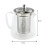 Borosilikatglas tekande med rustfrit stål infuser 380 ml 4