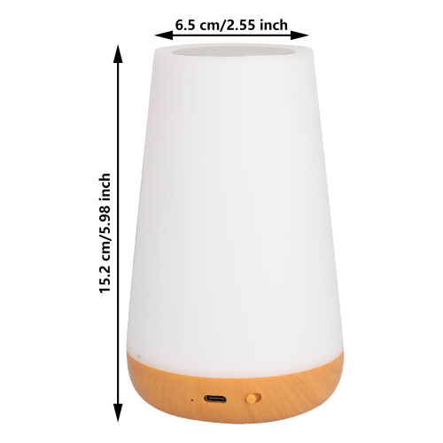 Lampe de chevet tactile compacte, USB, variateur 5 niveaux 1