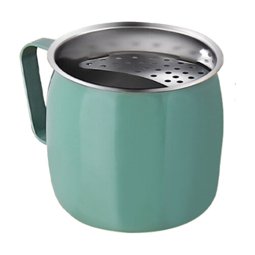 Viflosae Edelstahl-Halbmond-Teebecher mit Schlacke 1
