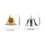 Christmas Hanging Ornaments Gold Silver Bells 2cm 3