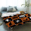 Halloween Throw Blanket Orange Buffalo Check 50x60in 3