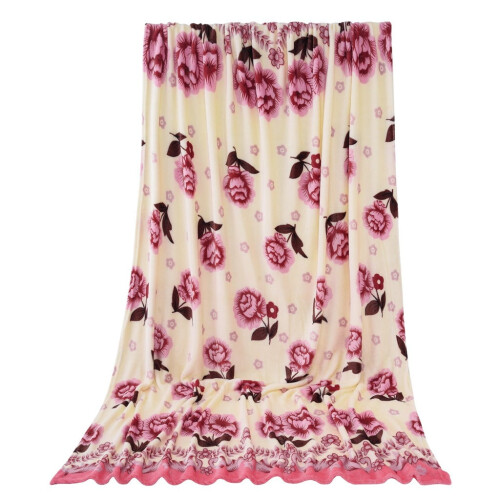 Pink Winter Blanket Flannel Microfiber 39x59 inch 2