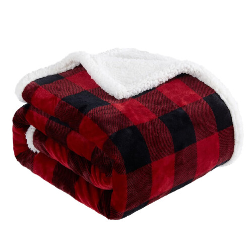 Kerstdeken van flanel en polyester, dubbelzijdig. 1