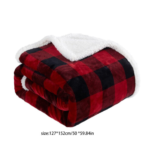 Kerstdeken van flanel en polyester, dubbelzijdig. 2