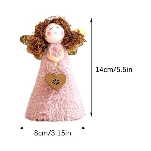 Décoration de sapin de Noël fée ange en peluche 1 pièce 1