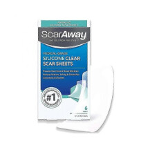 Scar Away Medical-Grade Clear Silicone Scar Sheets 6 Sheets & 10 Sheets