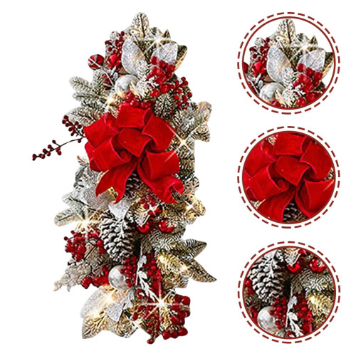 Karácsonyi világító koszorú dekoráció 2