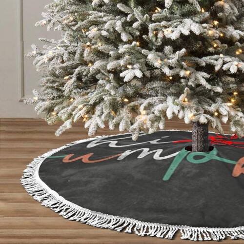 Jupe de sapin de Noël en dentelle à franges 76 cm 2