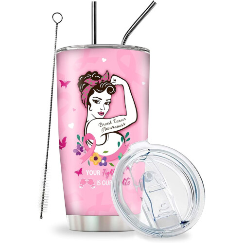 Brustkrebs-Becher, 590 ml, Edelstahl 1