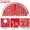 Weihnachtsbaumdecke rot, 48 Zoll, mit Strümpfen 2