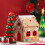 Julepepperkakehus DIY-sett med LED-lys 5