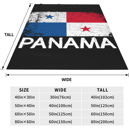 Microflanel deken met Panamese vlag, 60x50 inch 1